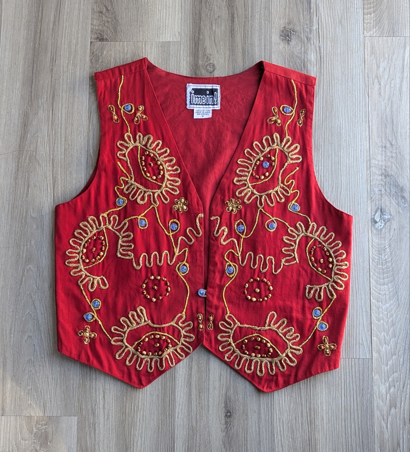 imein! Vintage Vest Funky Embellished Design