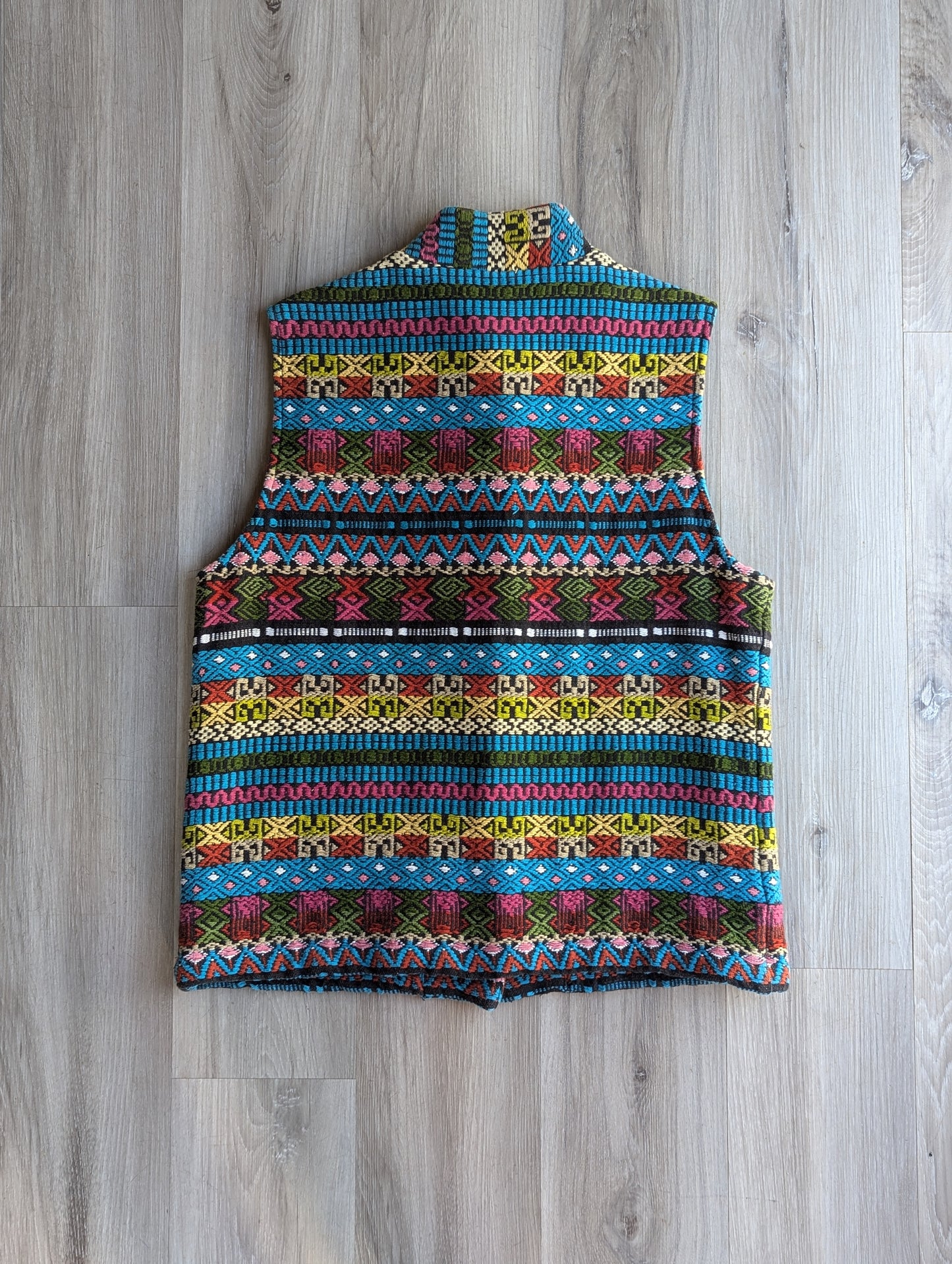 Chico's Vintage Vest Colorful Embroidery