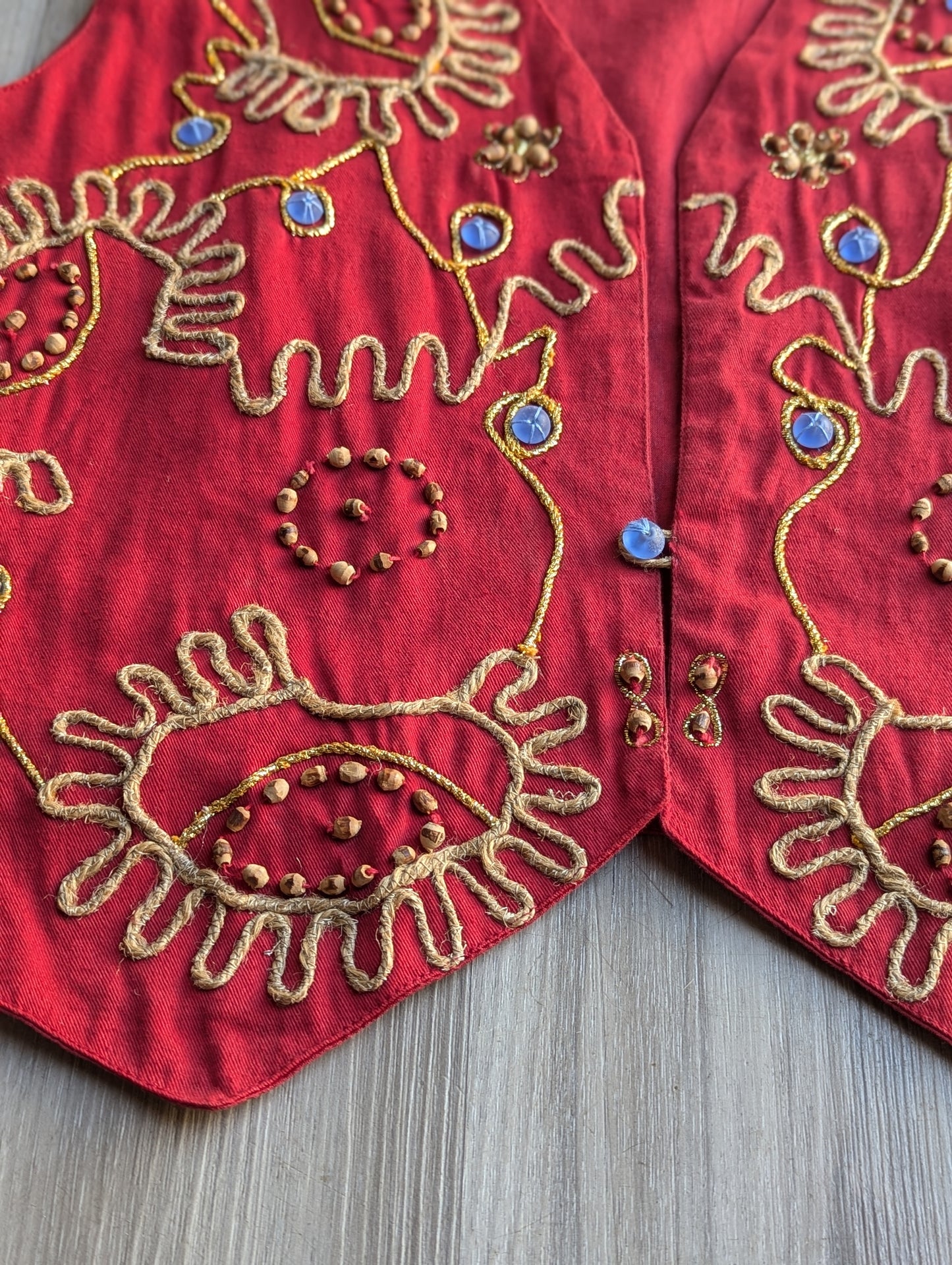 imein! Vintage Vest Funky Embellished Design