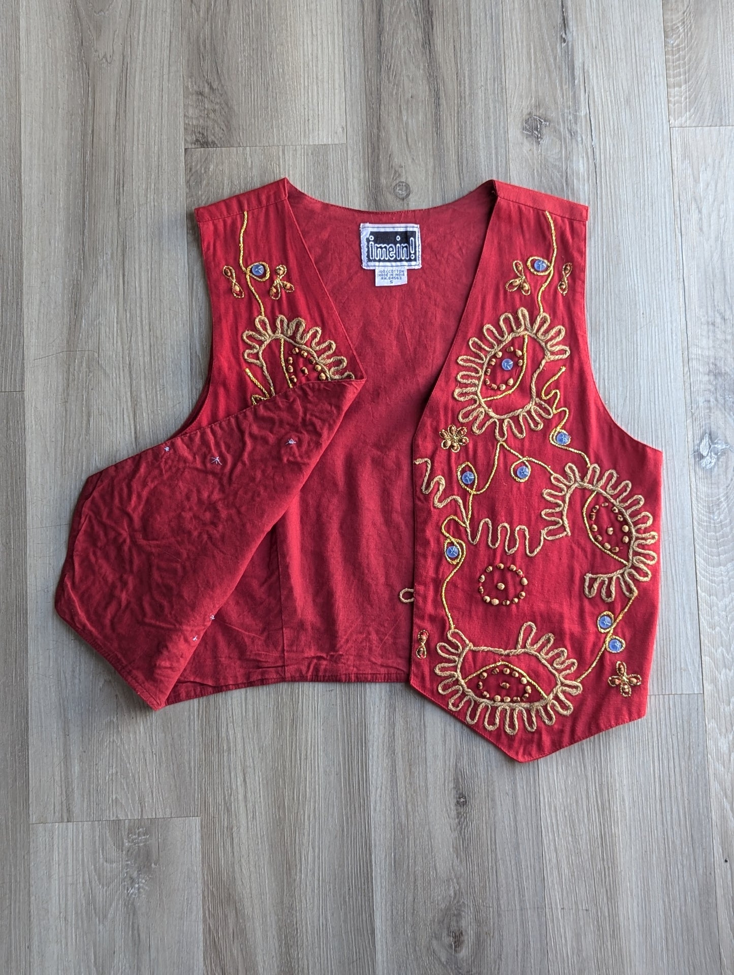 imein! Vintage Vest Funky Embellished Design