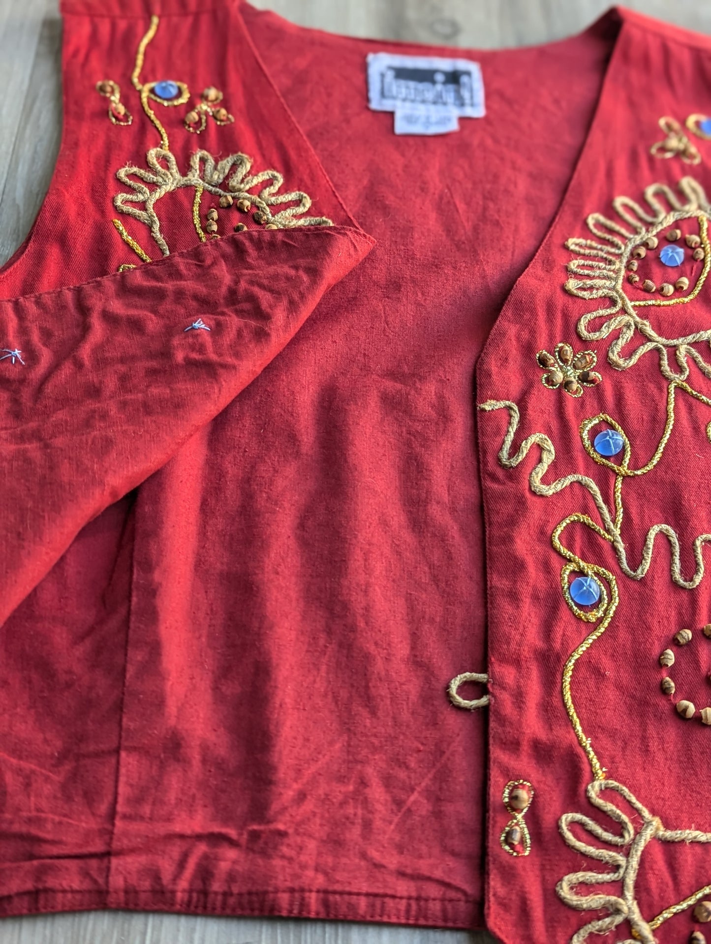 imein! Vintage Vest Funky Embellished Design