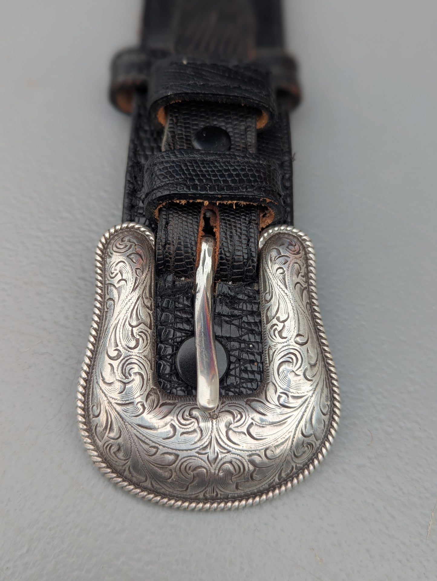 Vintage Tony Lama Lizard Leather Belt