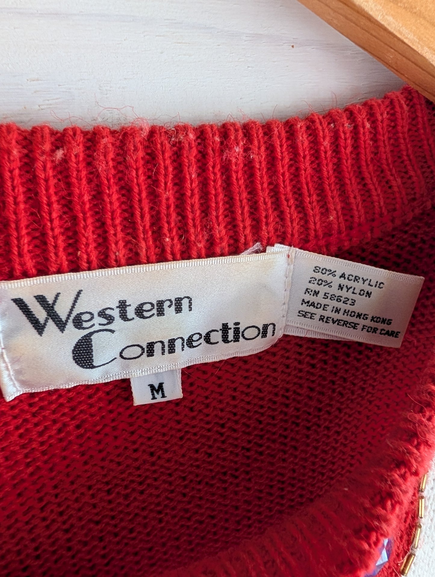 Western Connection Beaded Sweater