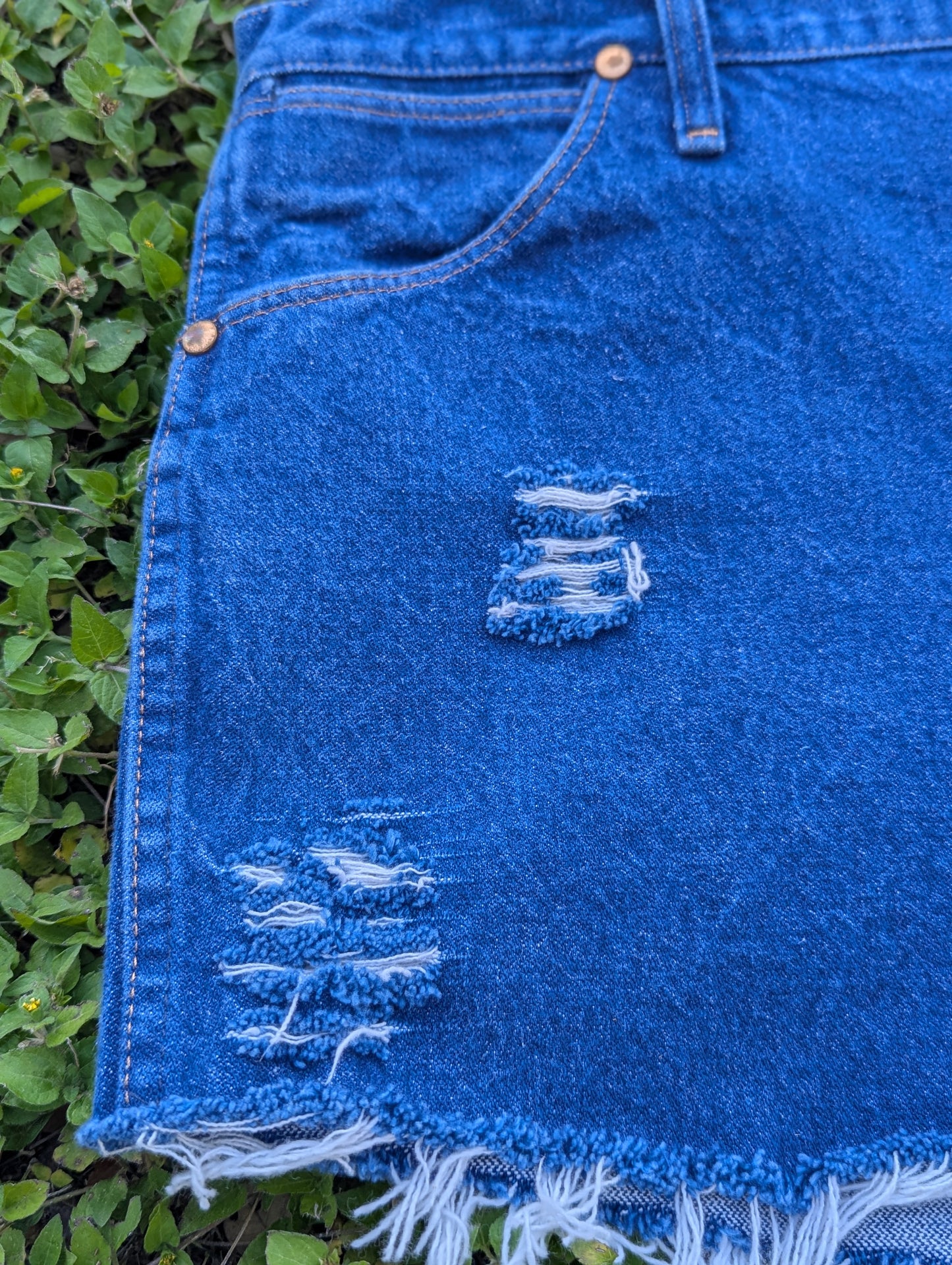 Wrangler High Waist Denim Cutoff Shorts