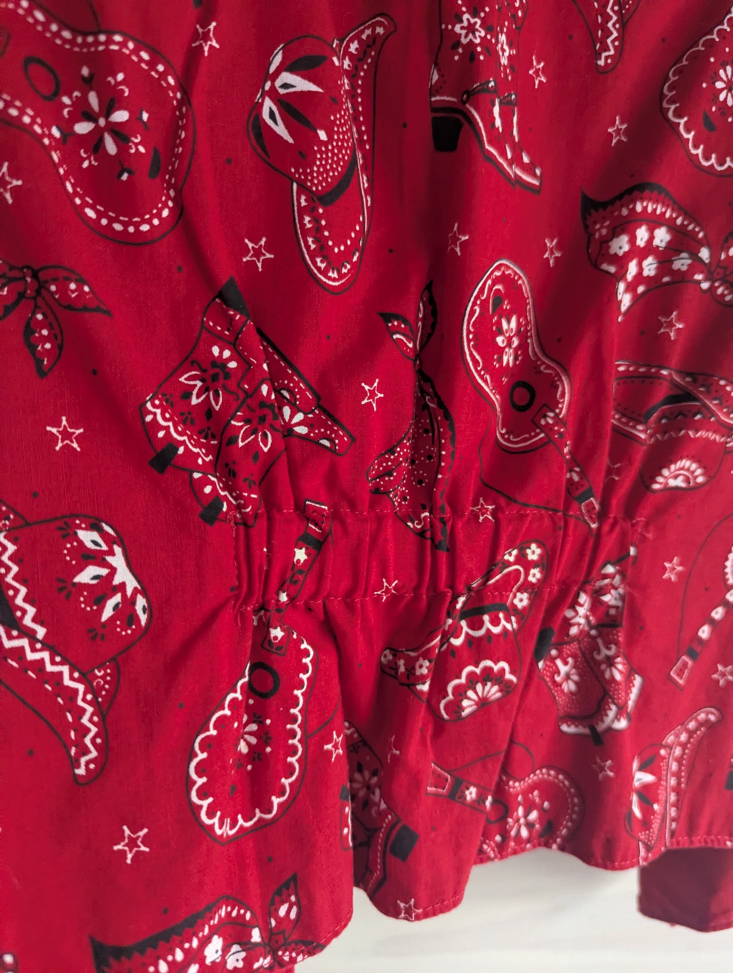 Vintage Red Bandana Print Vest