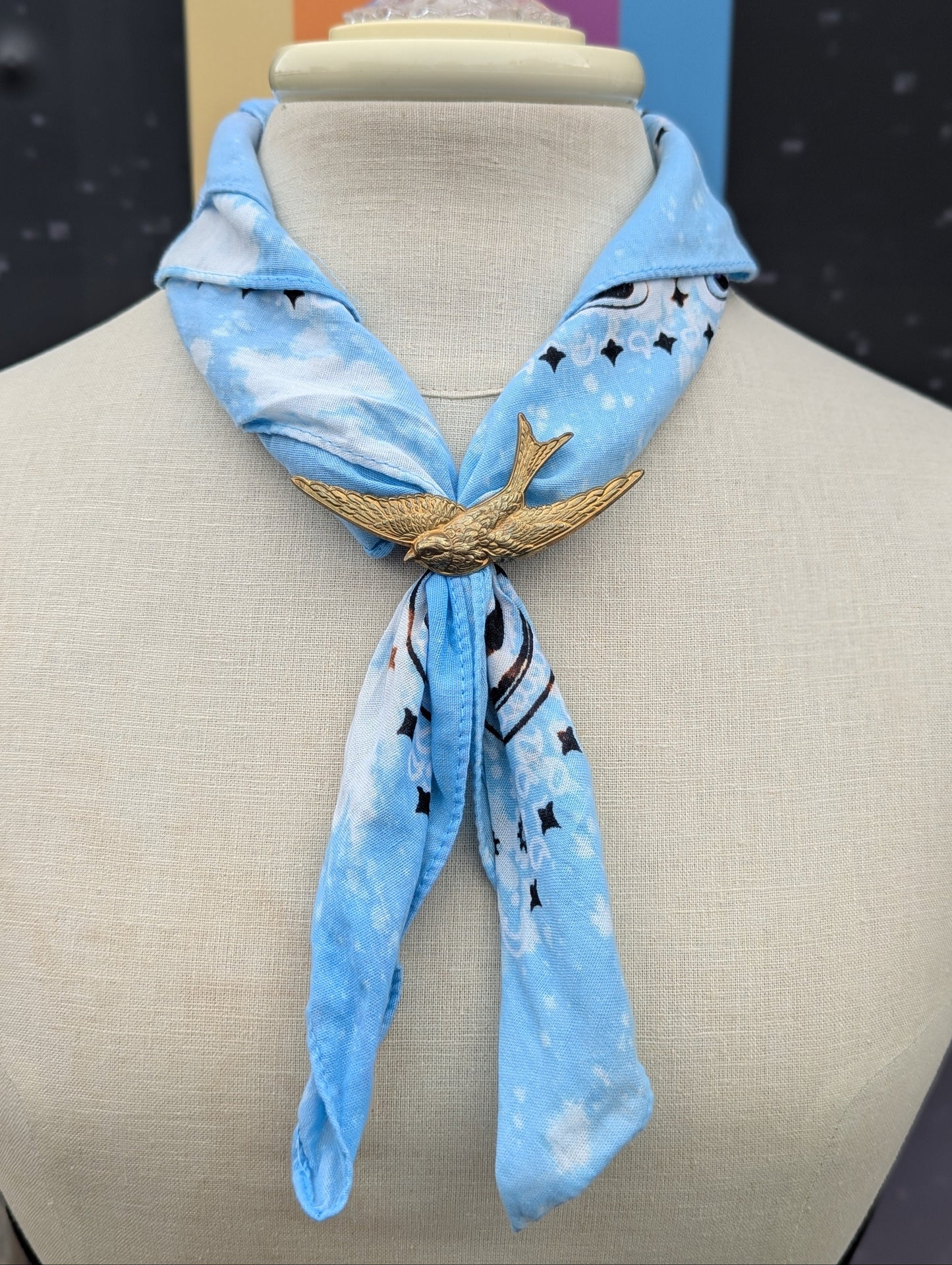 Brass Bird Bandana Slide