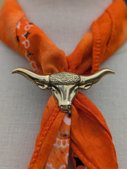 Brass Longhorn Bandana Slide