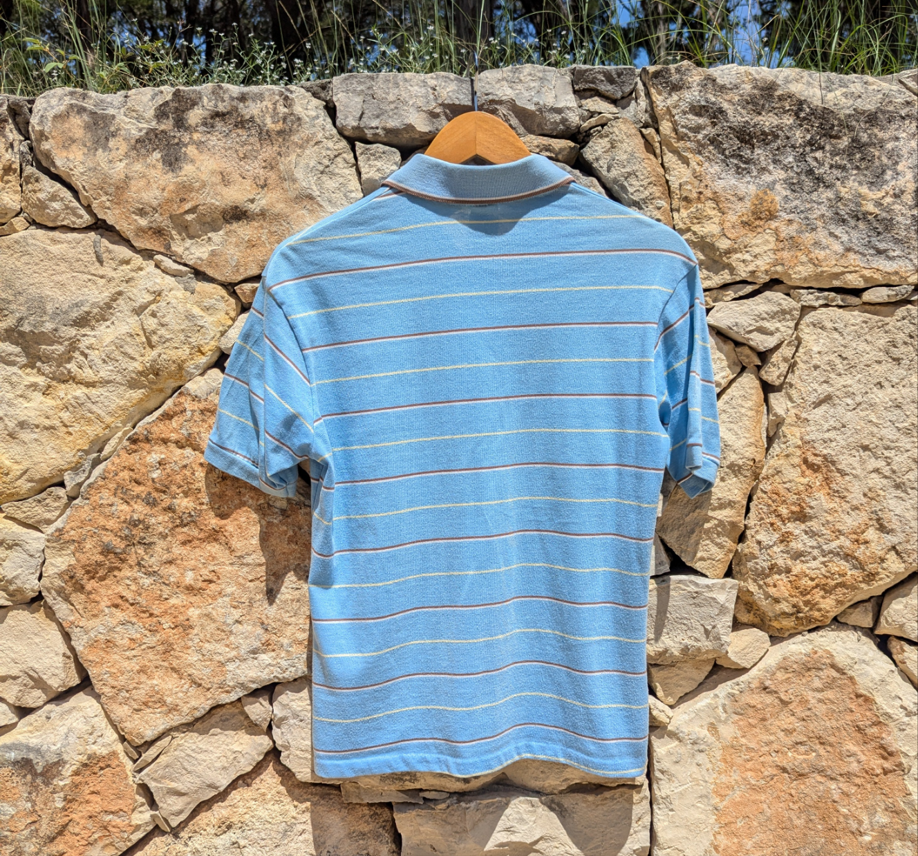 Vintage Garan Striped Polo Shirt