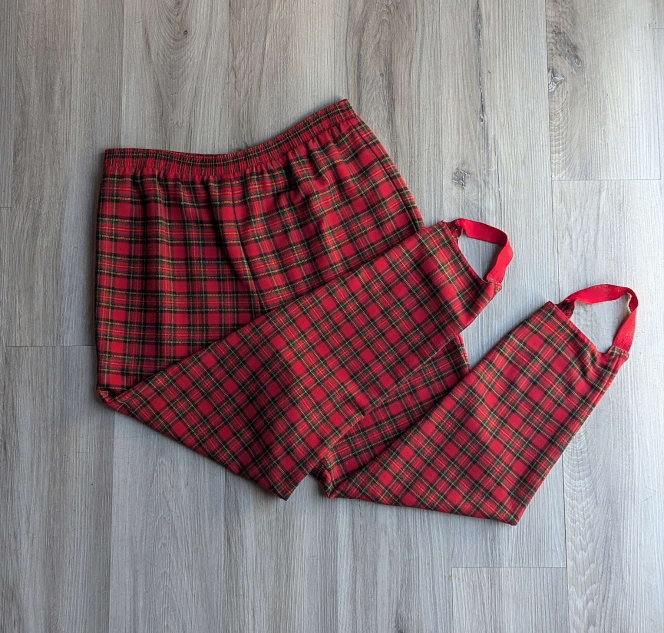 80's Tartan Plaid Stirrup Pants