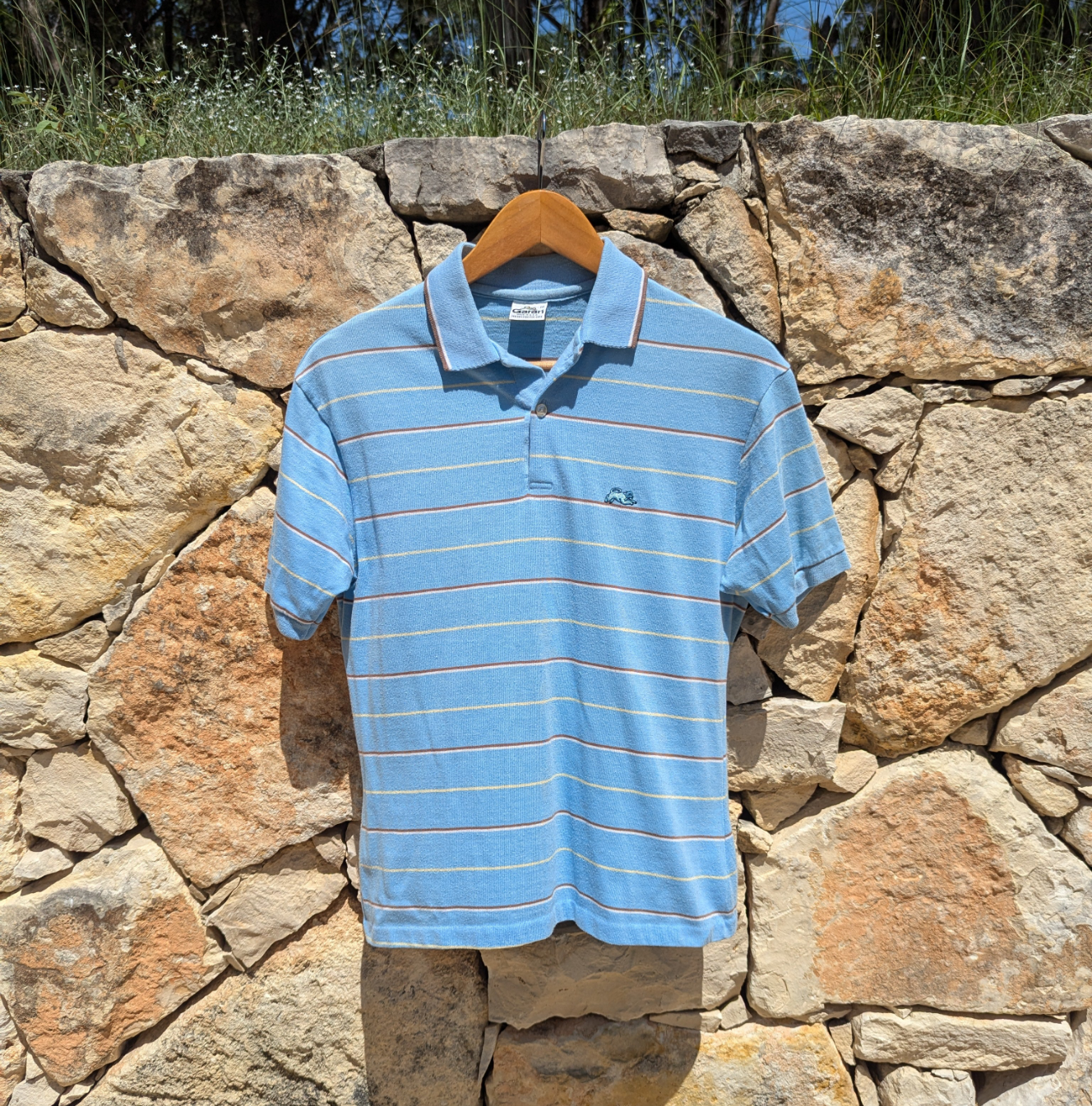 Vintage Garan Striped Polo Shirt