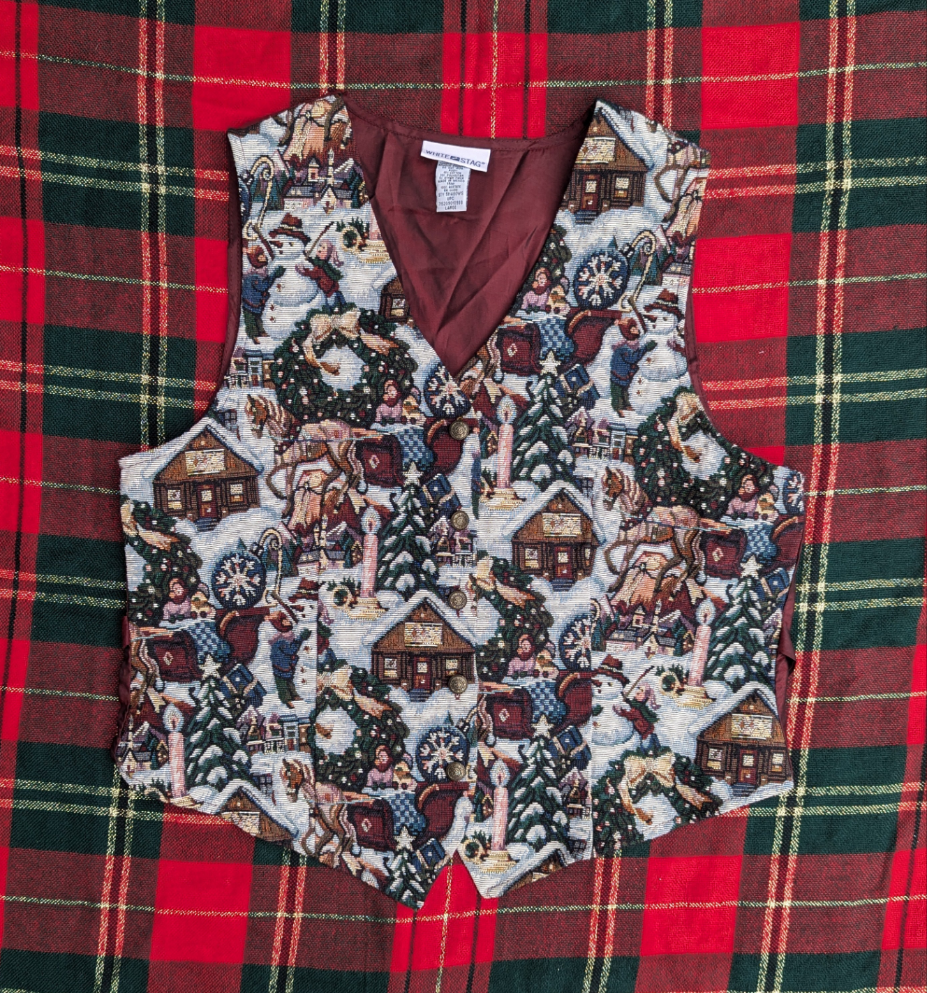 Christmas Tapestry Vest