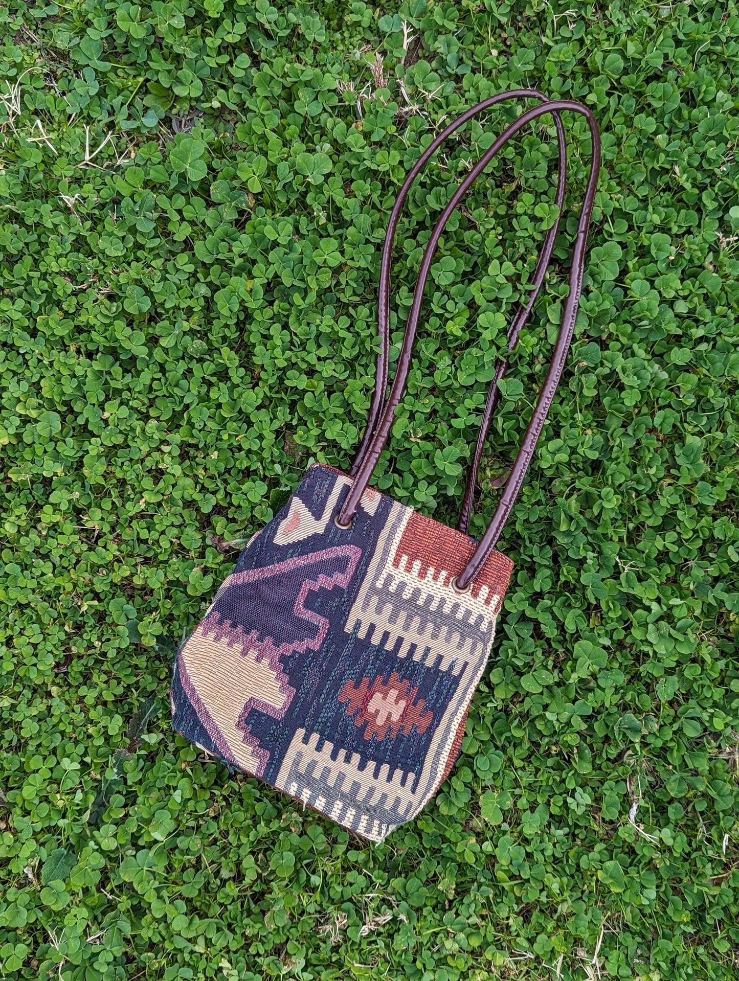 90's Vintage Nine West Southwestern Tapestry Shoulder Bag