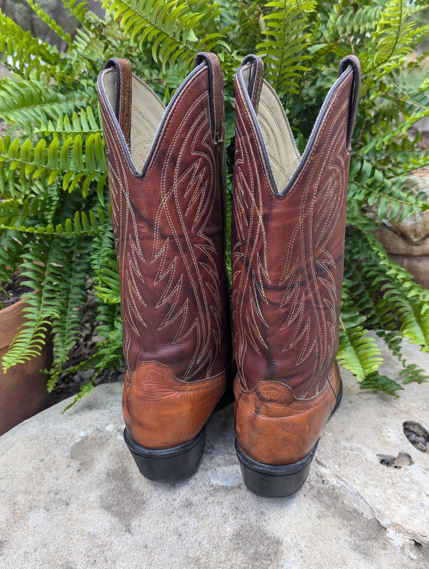 Vintage Wrangler Cowboy Boots - Size 8.5D