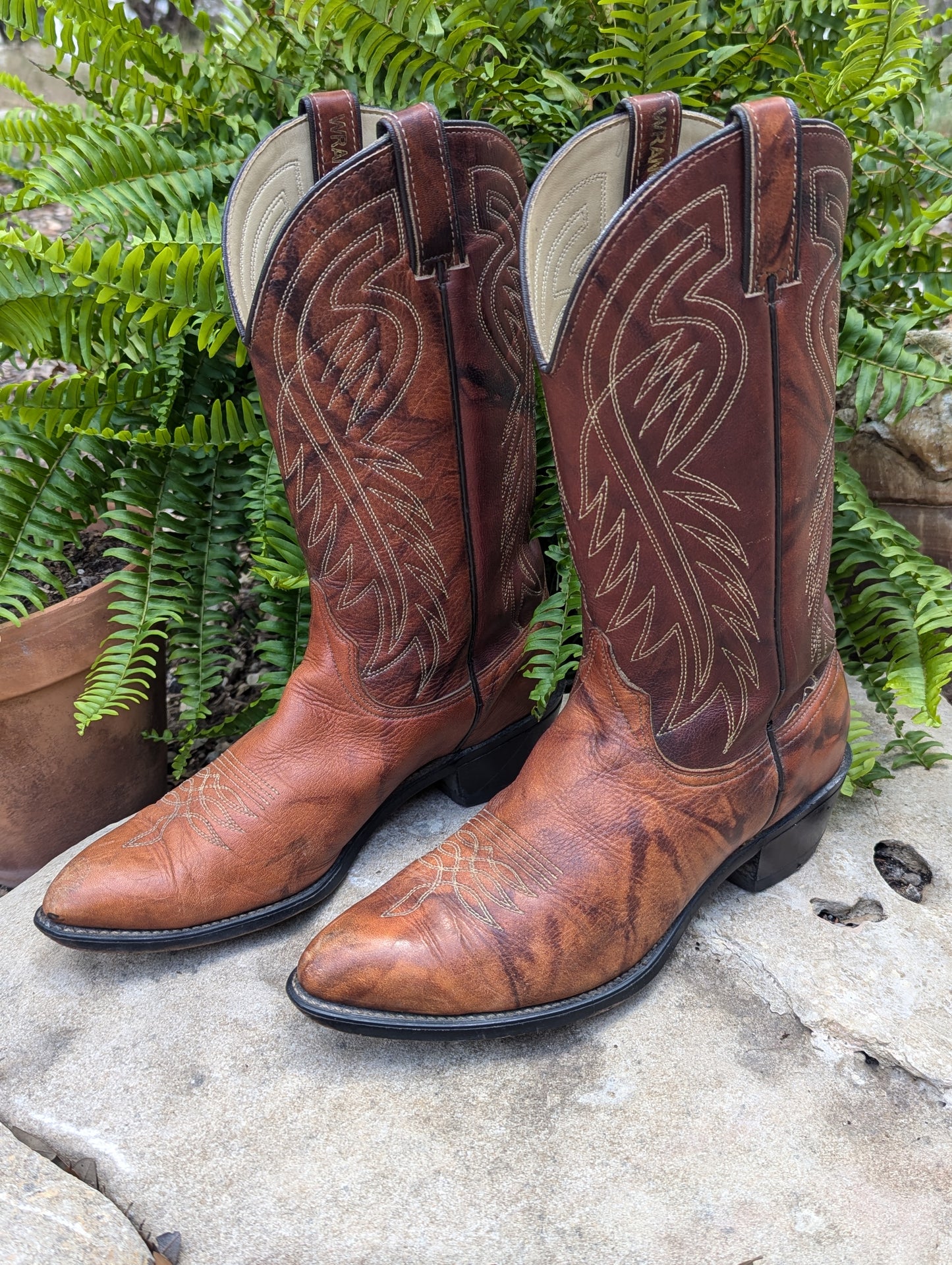 Vintage Wrangler Cowboy Boots - Size 8.5D