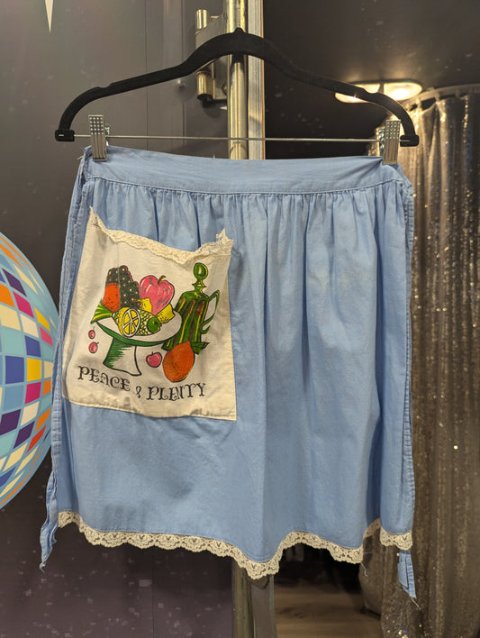 Vintage "Peace & Plenty" Half Apron