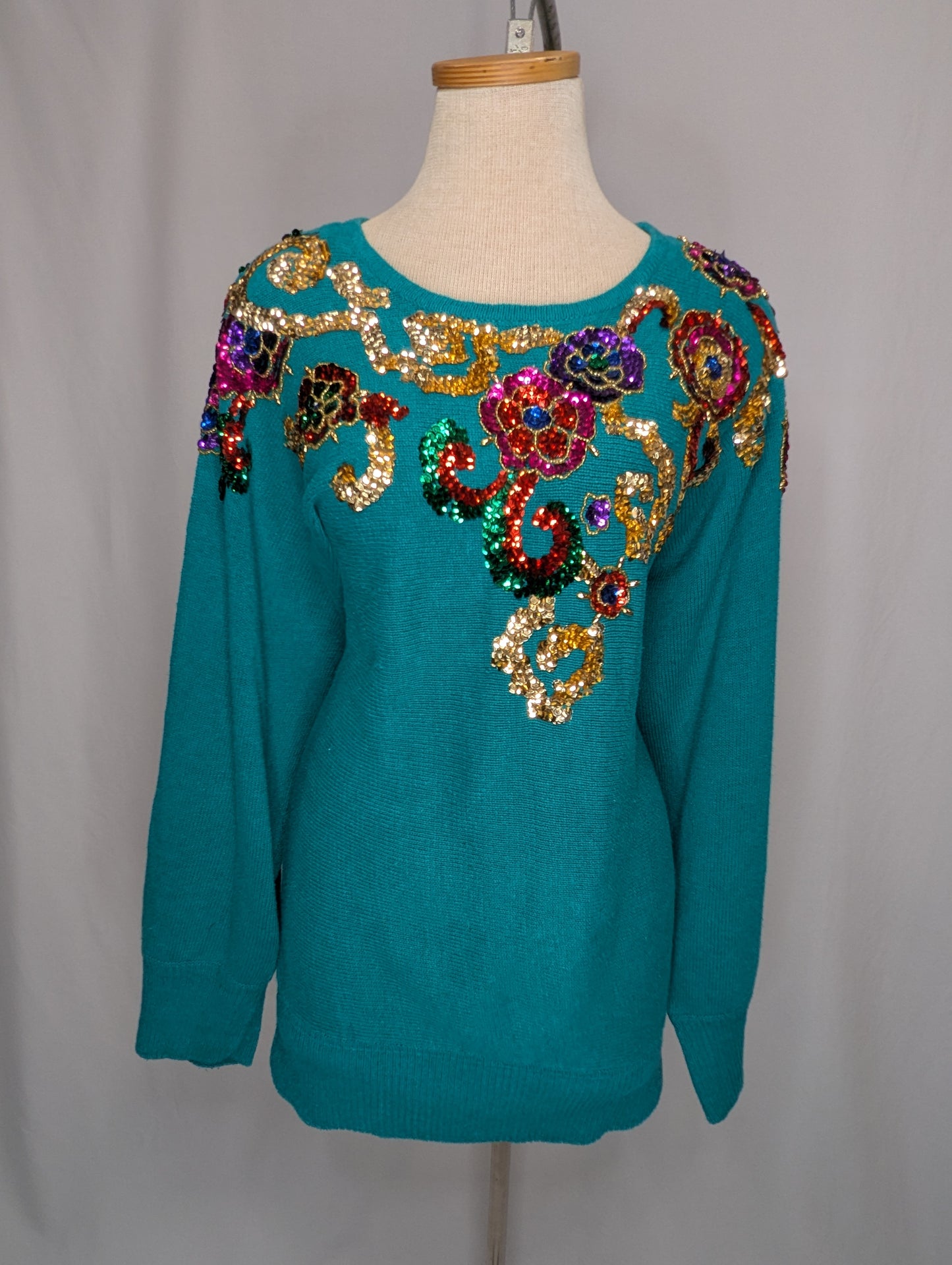 1980's Vintage SML Glitz Sequin Sweater