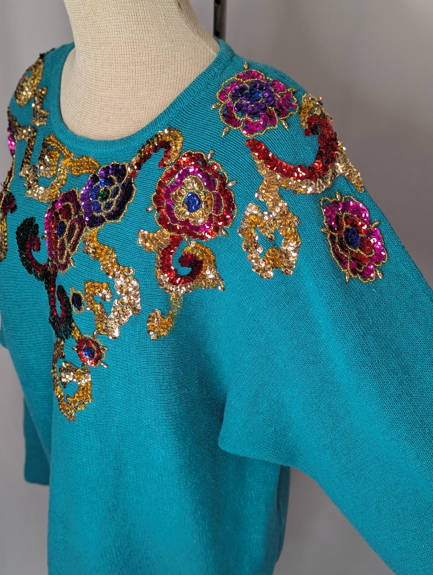 1980's Vintage SML Glitz Sequin Sweater