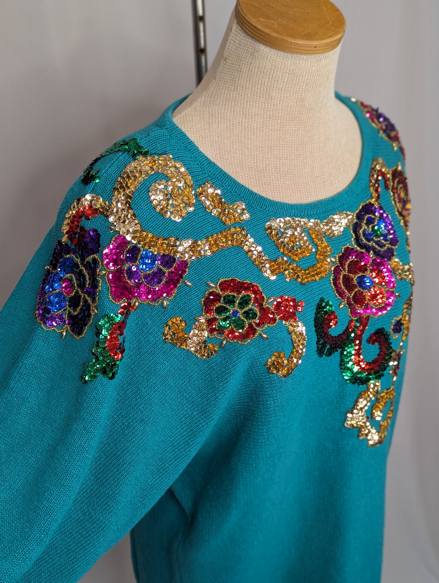 1980's Vintage SML Glitz Sequin Sweater