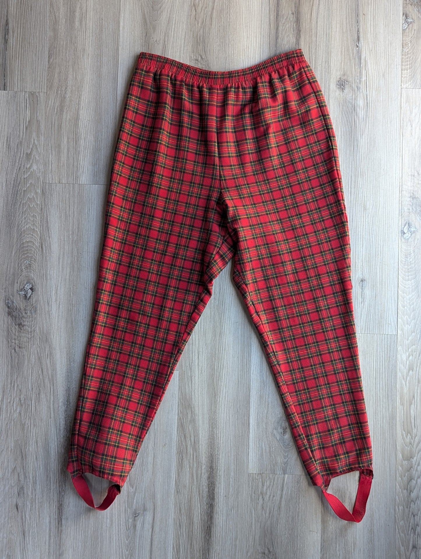 80's Tartan Plaid Stirrup Pants