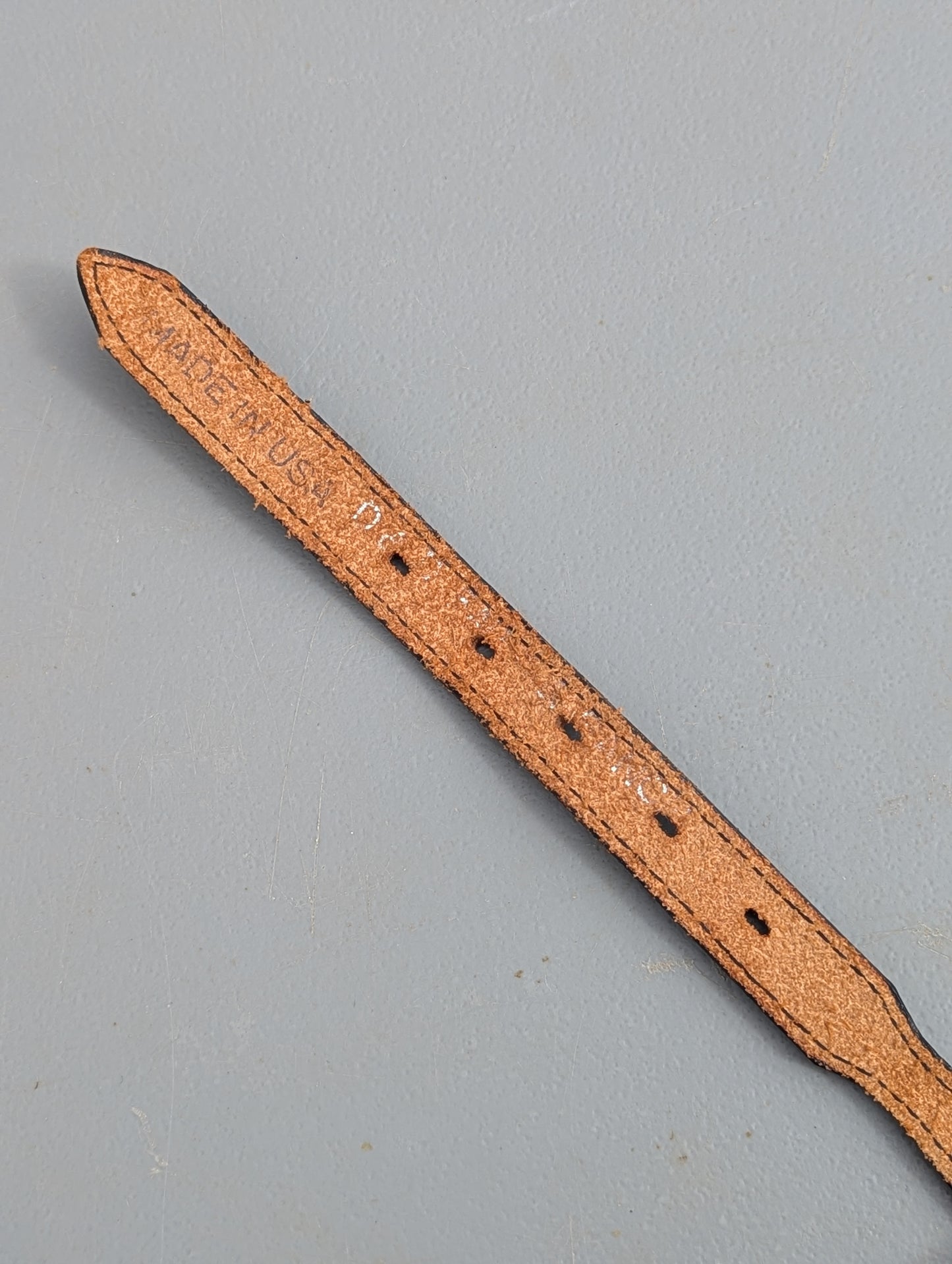 Vintage Circle Y Purple Leather Silver Heart Belt