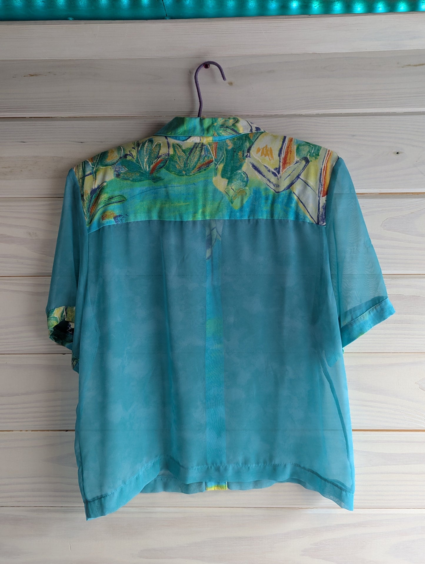 80's Sea Suns Sheer Short Sleeve Top