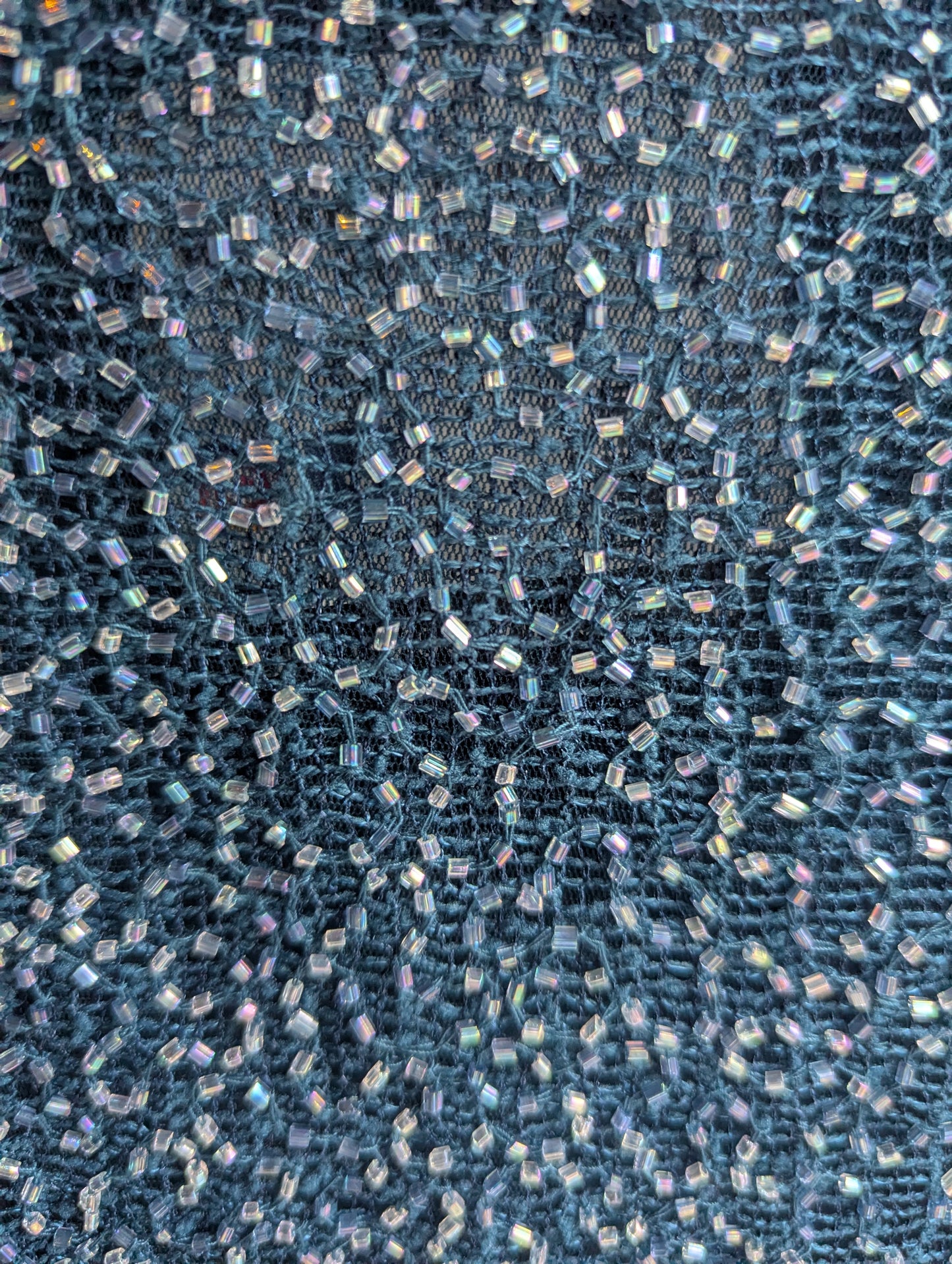 Vintage Papell Boutique Teal Beaded Blouse
