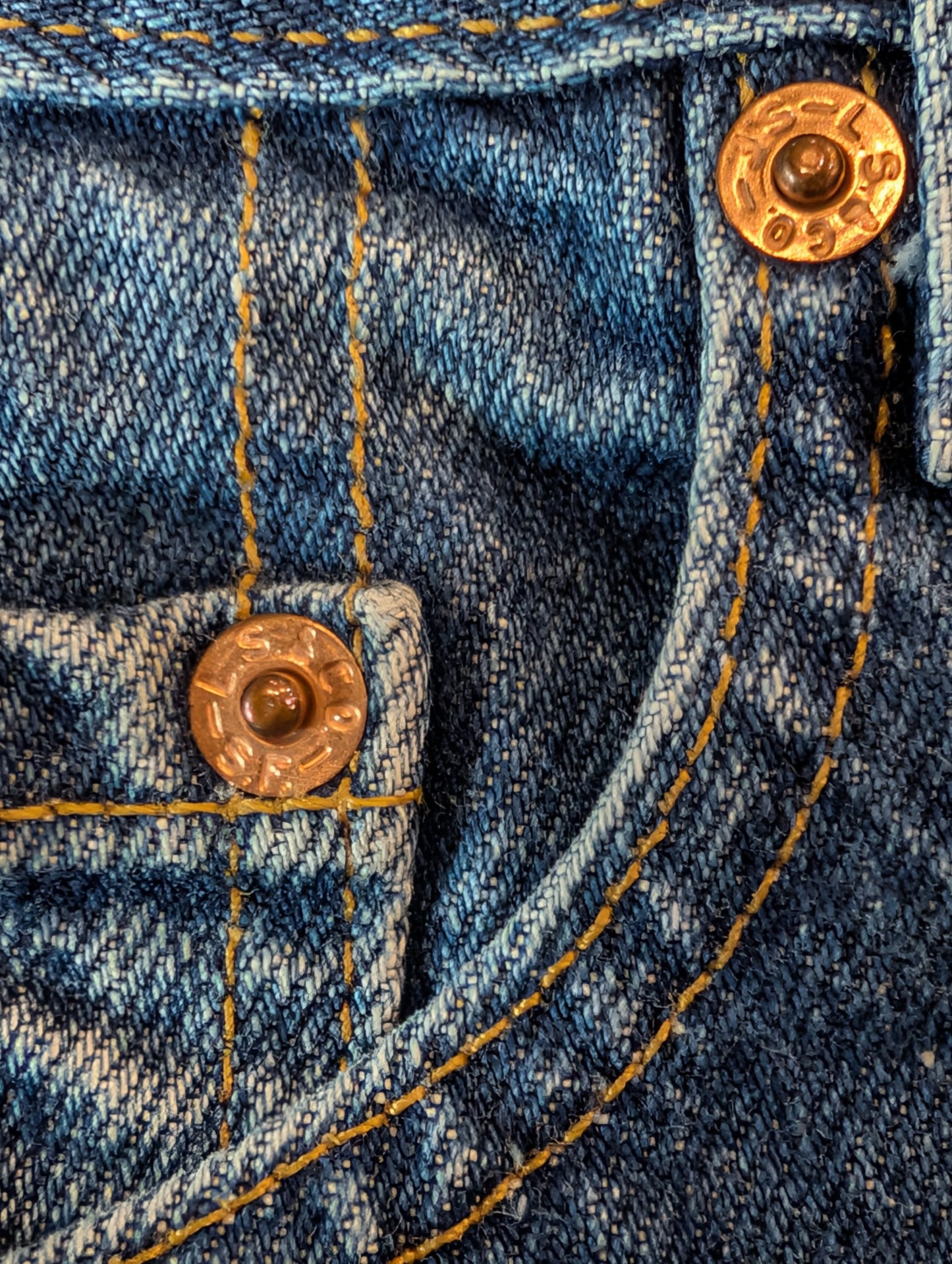 Levi's 505 Distressed Cutoff Denim Shorts with Floral Patch