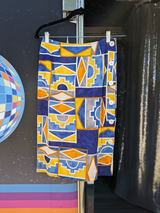 Geometric Pencil Skirt