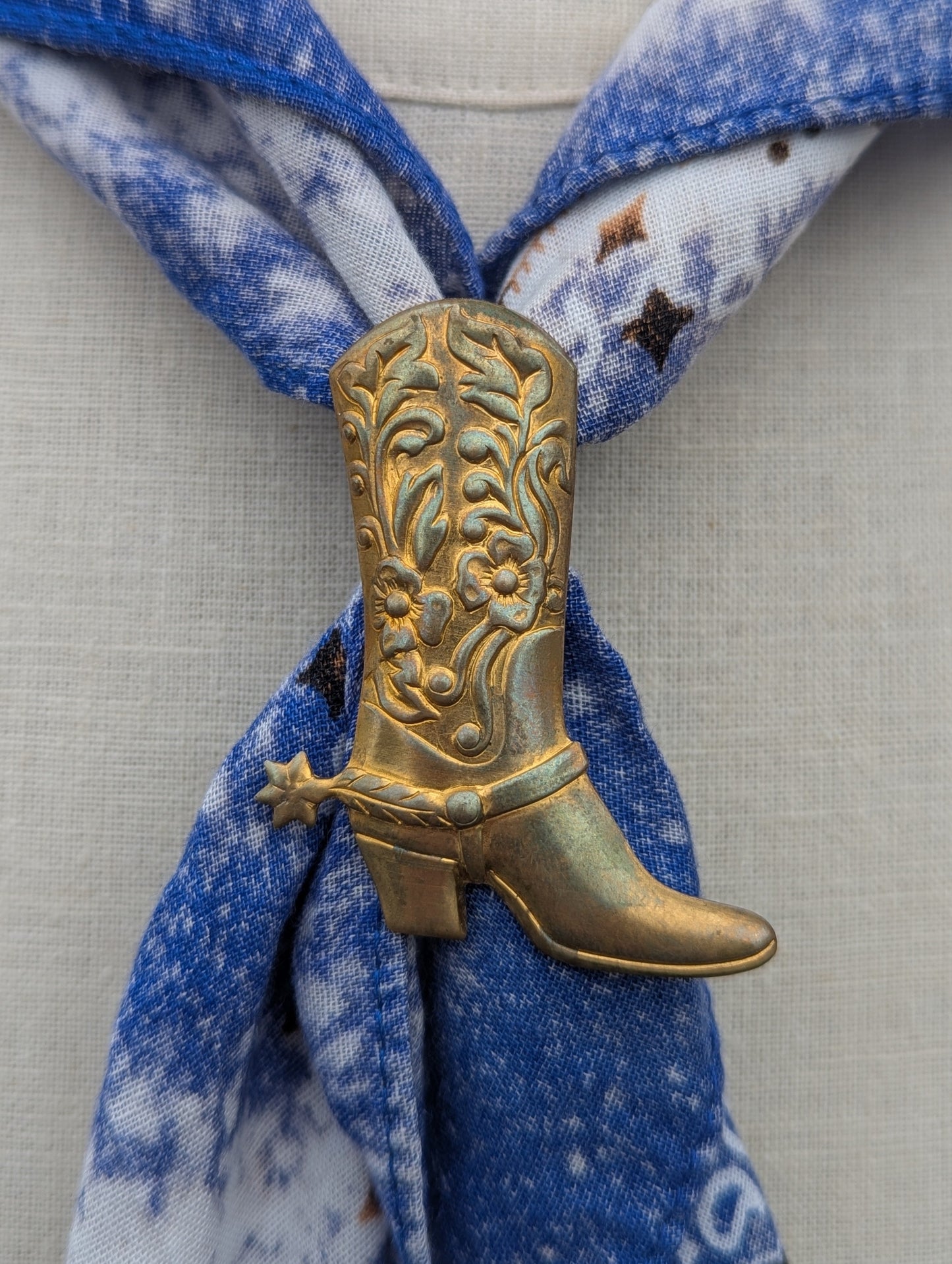 Brass Boot Bandana Slide