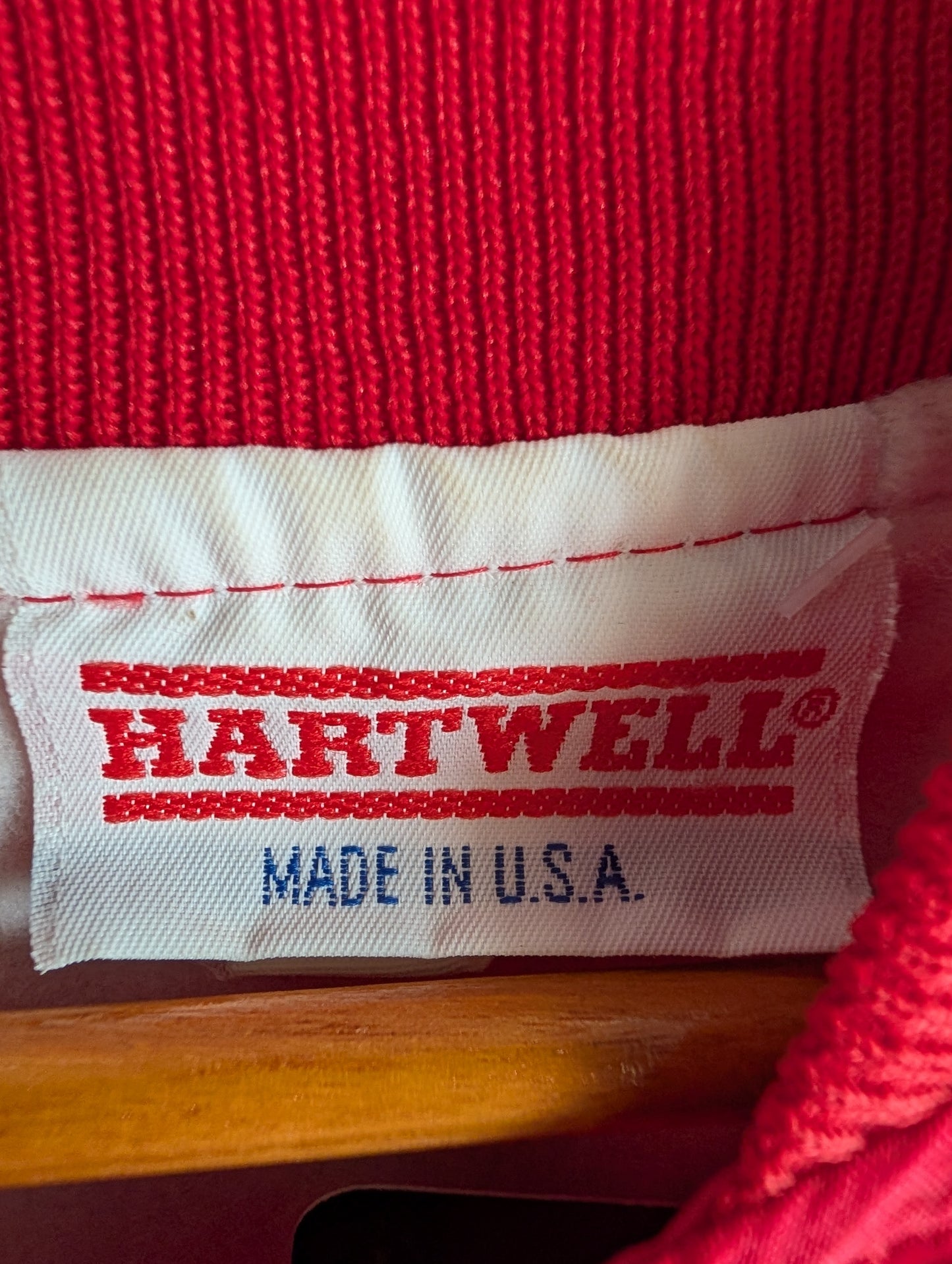 80's Vintage Red Satin Bomber Jacket "Linda"
